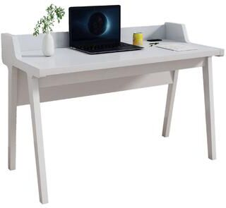 Benjara Writing Desk, Wrap Around Tabletop, 50 Inch, Modern White Finish