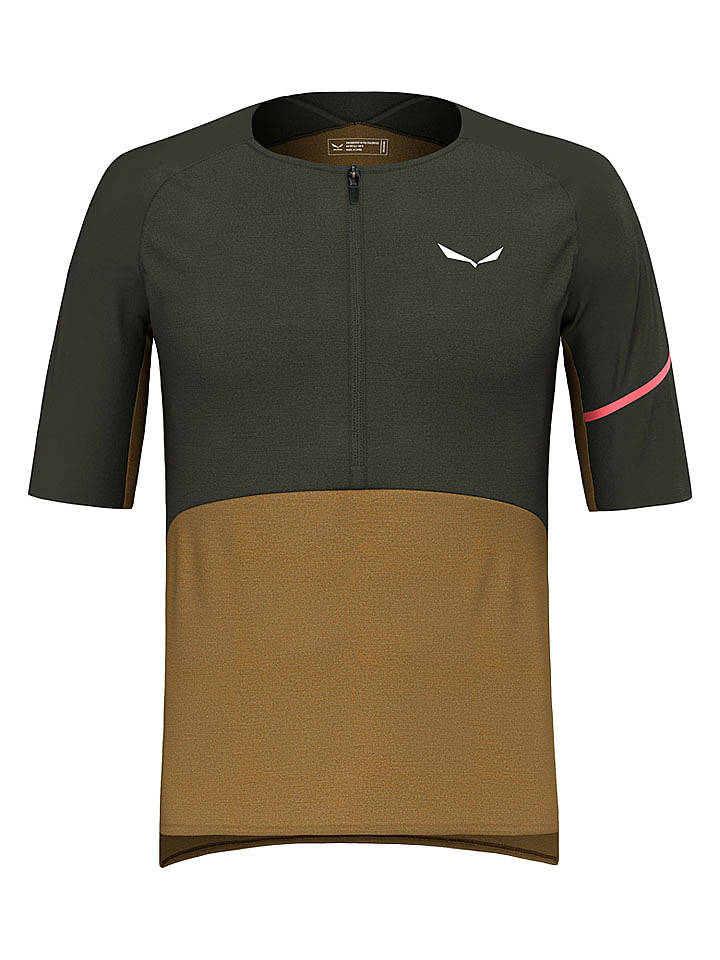 Salewa Fahrradshirt "Vento Merino" in Khaki - M