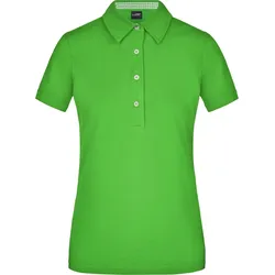 James & Nicholson Damen Karo-Kragen Piqué Polo JN969 lime green/lime green/white M