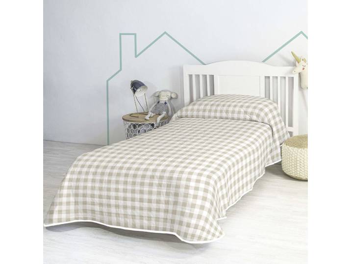 Couvre-lit 100% coton beige 180x260 cm