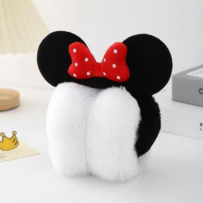 Uplift Picks Minnie Mouse Style Bow Earmuffs Warm Cartoon Ear Warmers For Girls white