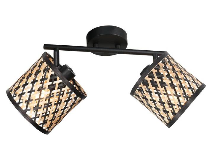 Spot - naturel noir - Sumba - bambou métal - spot en saillie - E14 - 4488ZW - Mexlite