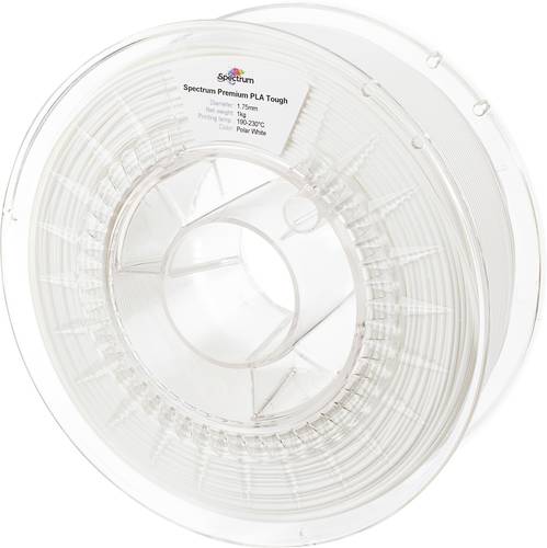Spectrum Filaments 80195 PLA Tough Filament Tough PLA schlagfest 1.75mm 1000g polar white, Polarweiß, Weiß 1St.