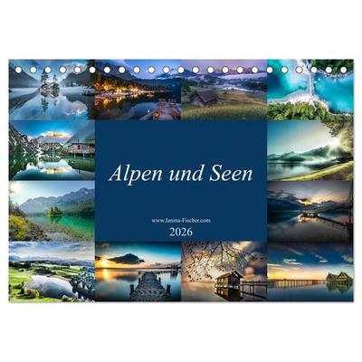 Alpen und Seen (Tischkalender 2026 DIN A5 quer), CALVENDO Monatskalender