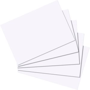 Herlitz Karteikarten 50021406, A8, blanko, weiß, 100 Stück