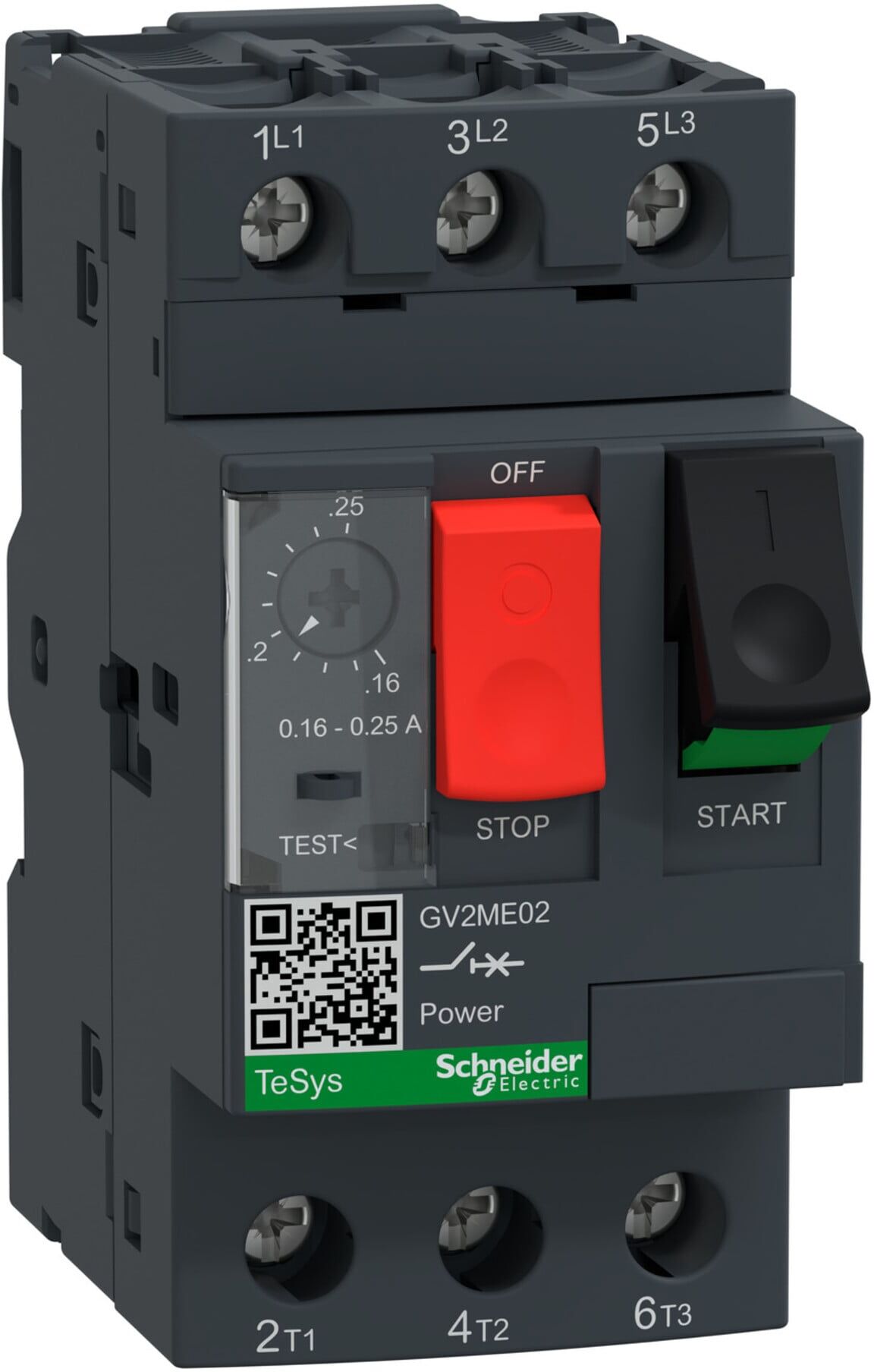 Schneider Electric Motorschutzschalter 0, 16-0, 25A GV2ME02)