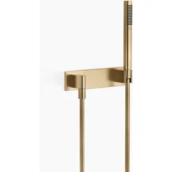 Dornbracht Schlauchbrausegarnitur mit Abdeckplatte, 27818980-39, Farbe: Dark Brass gebürstet