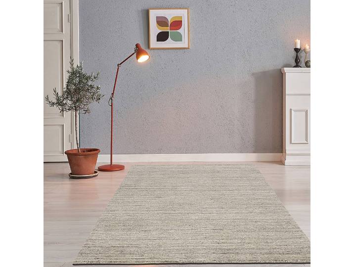 Tapis en laine UNI Gris/Gris 250 x 350cm Laine