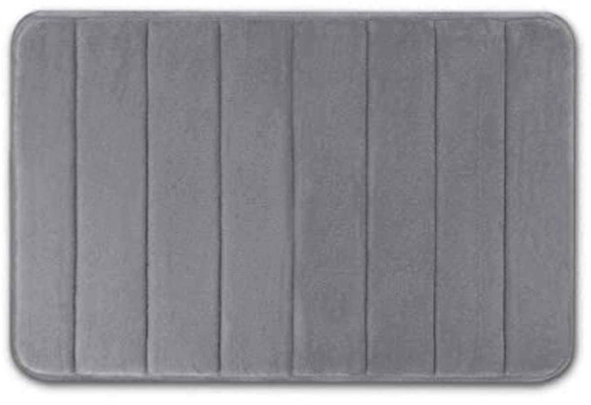Grijze absorberende antislip badmat voor volwassenen