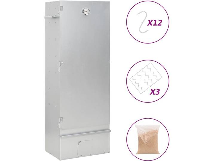 vidaXL Fumoir avec copeaux de bois 44\,5x29x110 cm Acier galvanisé