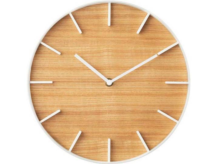 Wanduhr, Braun, Holz, Metall, 4.2 cm, Dekoration, Uhr, Wanduhren