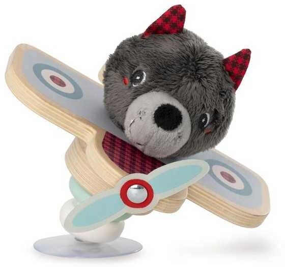 Louis le loup en avion swing à ventouse - Lilliputiens