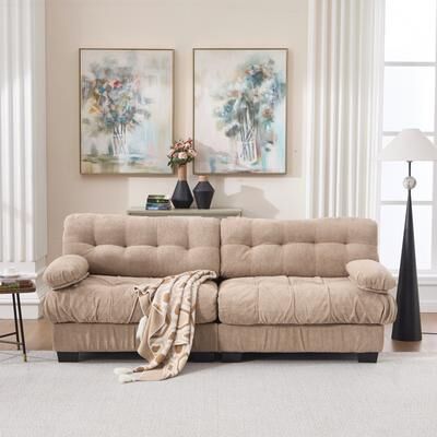 Modern Loveseat Sectional Couches for Living Room,Deep Seat Modular Couch