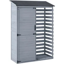GERÄTESCHUPPEN 130 cm 57 cm Grau Cengio