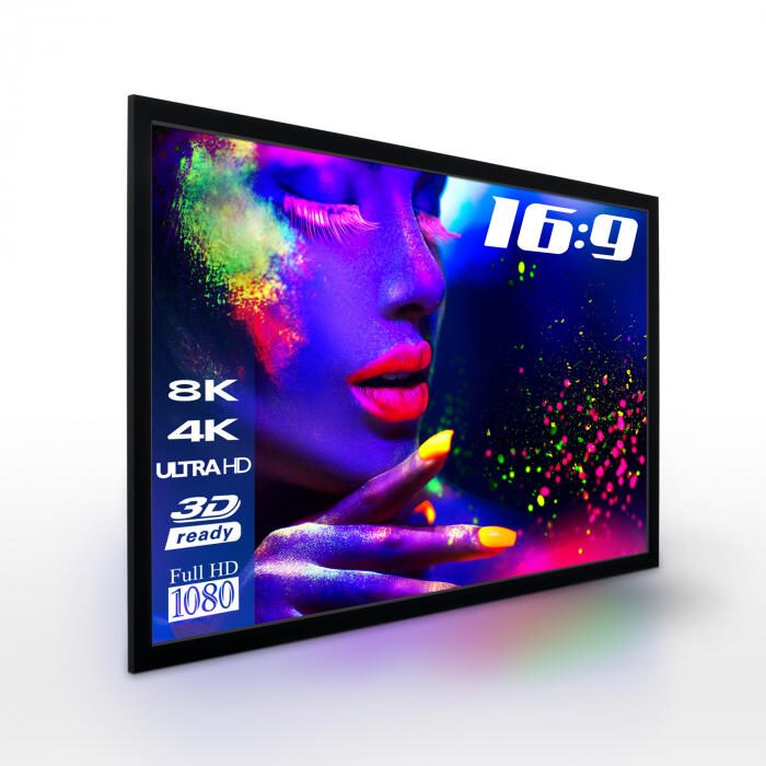 eSmart Professional MIRALE Akustik-Rahmen Leinwand 213,3 cm 84 Zoll 121078446