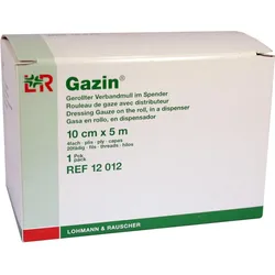Gazin Verbandmull Gerollt Im Spender 10cmx5M 1 ST