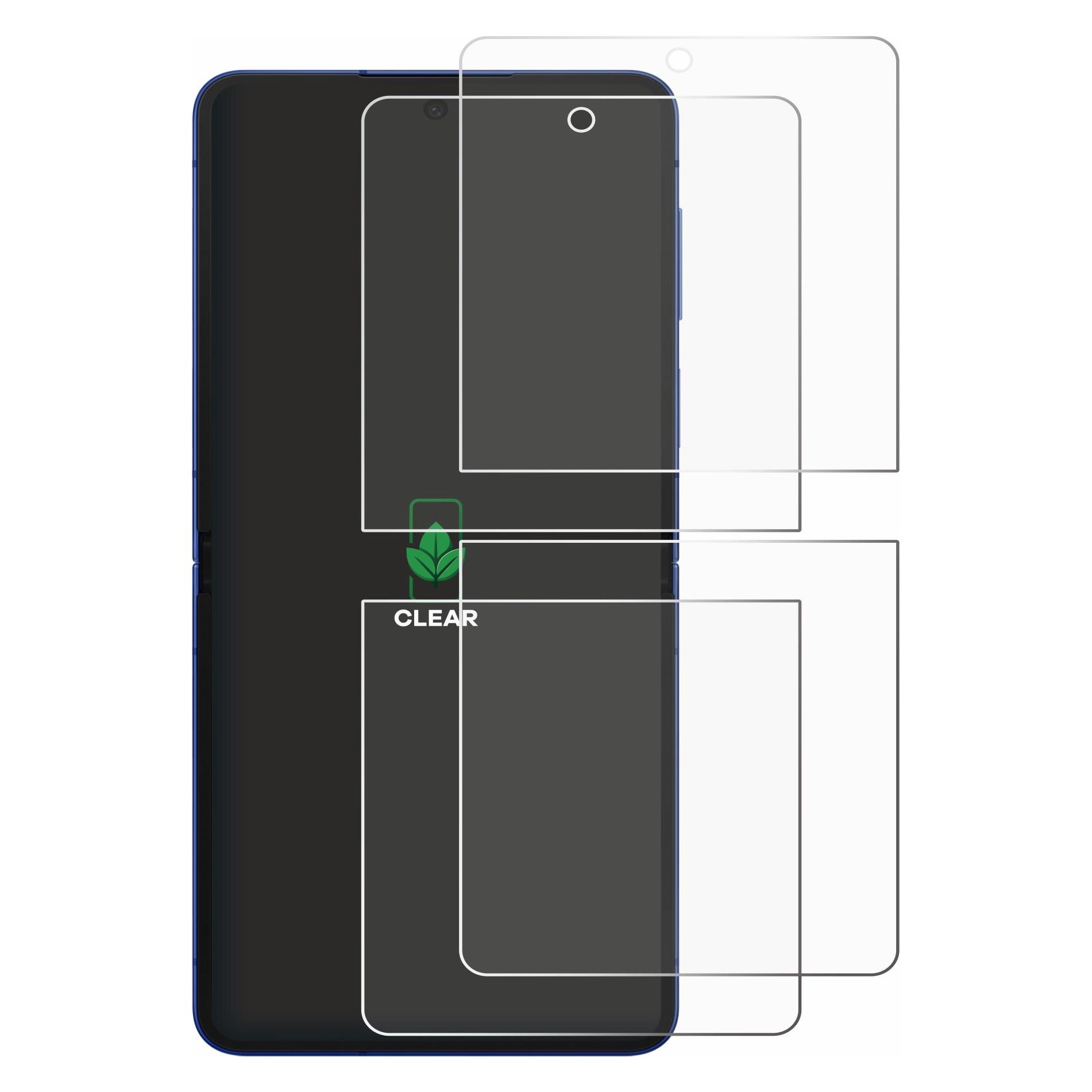 ScreenLeaf Schutzfolie für Samsung Galaxy Z Flip 7 Displayschutz Display Schutz Folie Klar Transparent (2 Stk., Samsung Galaxy Z Flip7) (6159855)