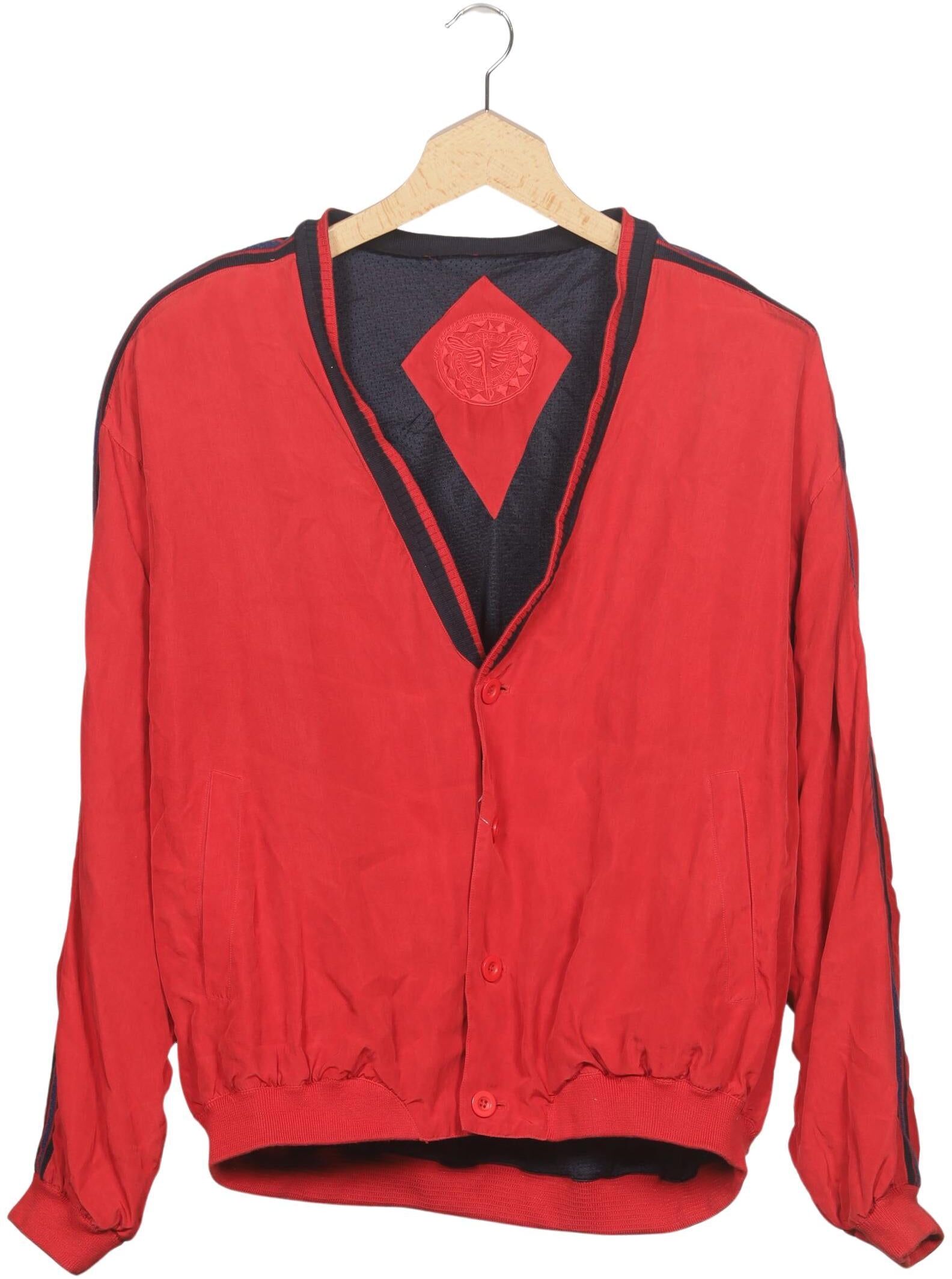 Carlo Colucci Herren Jacke, Rot, Gr. EU 54, Seide / Synthetik - Second Hand