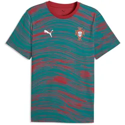 PUMA Portugal FtblCulture Allover Print T-Shirt Herren 30 - club red/green lagoon S