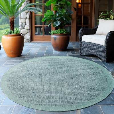Outdoorteppich AYYILDIZ TEPPICHE "GIZA 1410, auch als Läufer und Rund", blau, H:3mm Ø:160cm, Polypropylen, Teppiche, Outdoorteppich, Läufer, In- und Outdoor, Wetterfest, Wasserabweisend, robust