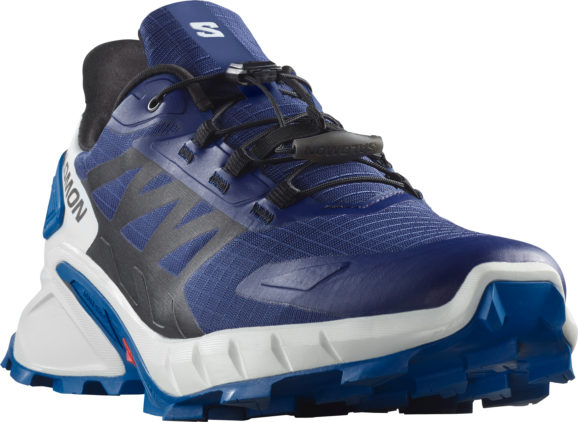 Trailrunningschuh SALOMON, Herren, Gr. 41, blau, Synthetik, Textil, Schuhe Trailrunningschuh, für mehr Grip