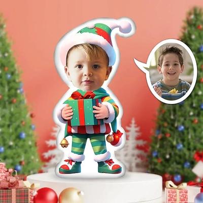 Personalisiertes Fotokissen für Weihnachten, kreatives DIY-Kissen in Humanoidform, lustiges Geburtstagsgeschenk für Freunde, einzigartiges Fotokissen, individuelle Fotogeschenke zu Weihnachten