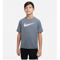 Nike, Unisex, Sportshirt, Big Kid's Dri-FIT Multi Graphic Training Top (S), Mehrfarbig, Grau