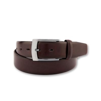 Ledergürtel BERND GÖTZ "Ledergürtel aus bombiertem Rindleder mit gefärbten Kanten", Herren, Gr. 80, braun (espresso), Rindsleder, Gürtel Ledergürtel