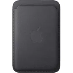 APPLE Feingewebe Wallet mit MagSafe, Backcover, Apple, alle iPhones ab 12 und höher, Schwarz