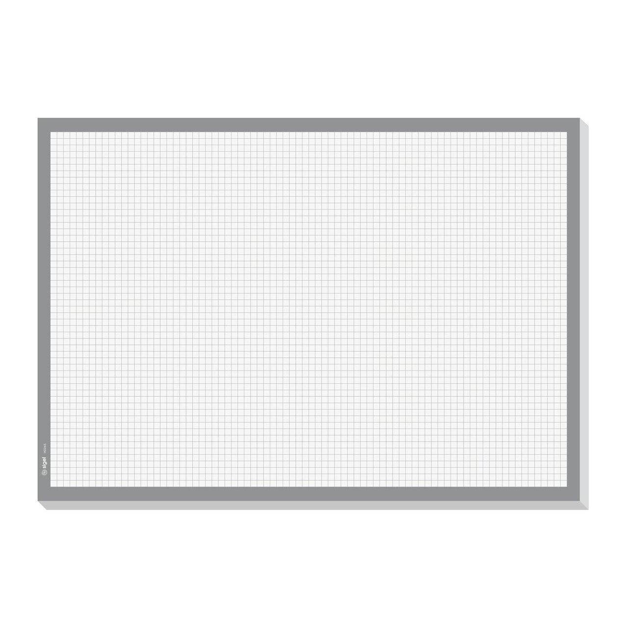 SIGEL Schreibtischunterlage Squared A3 weiß/grau Papier 42,2 x 29,7 cm, 30 Blatt