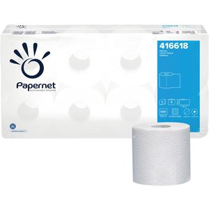 Papernet Toilettenpapier 416618, 2-lagig, Recyclingpapier, 500 Blatt, 8 Rollen