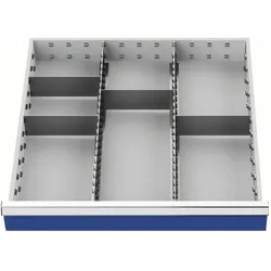 HP Autozubehör, Werkstattschrank, Schubladenunterteilungsmaterial Fronthöhe 150 mm 2 Längs-/4 Querteiler (21 cm, 16.50 cm)