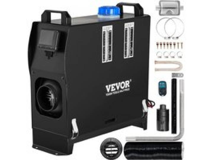 VEVOR 12V diesel auto brandstof aangedreven standkachel, 5-8KW diesel standkachel lucht diesel kachel, lucht diesel kachel voor auto camper vrachtwagen camper bus met afstandsbediening, zwarte LCD-schakelaar en 1 luchtuitlaat