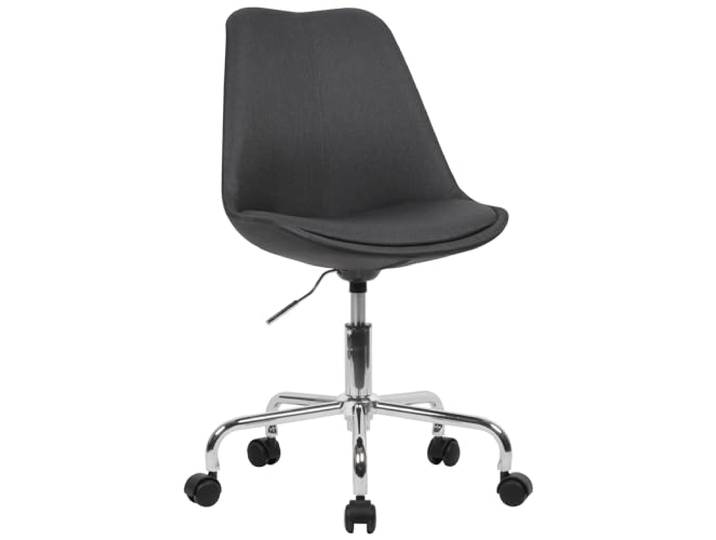 AMSTYLE Schreibtischstuhl Stoff Schwarz mit Lehne, bis 110 kg