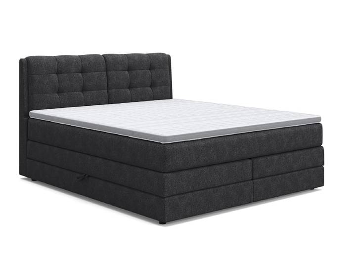 Boxspringbett BOGOTA anthrazit 160x200cm fest