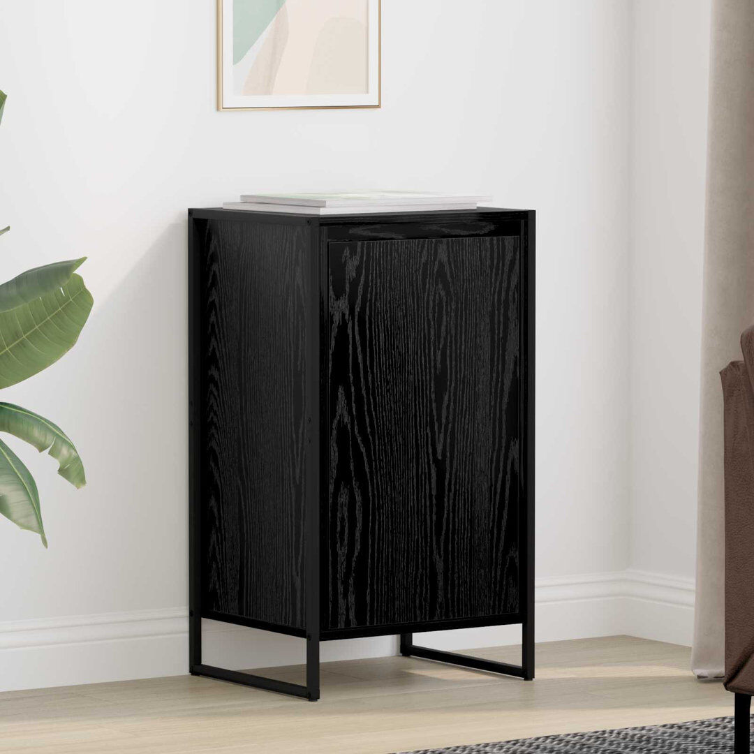 Borough Wharf Sideboard Accent Chest Black Oak 75.5cm H X 43cm W X 36cm D