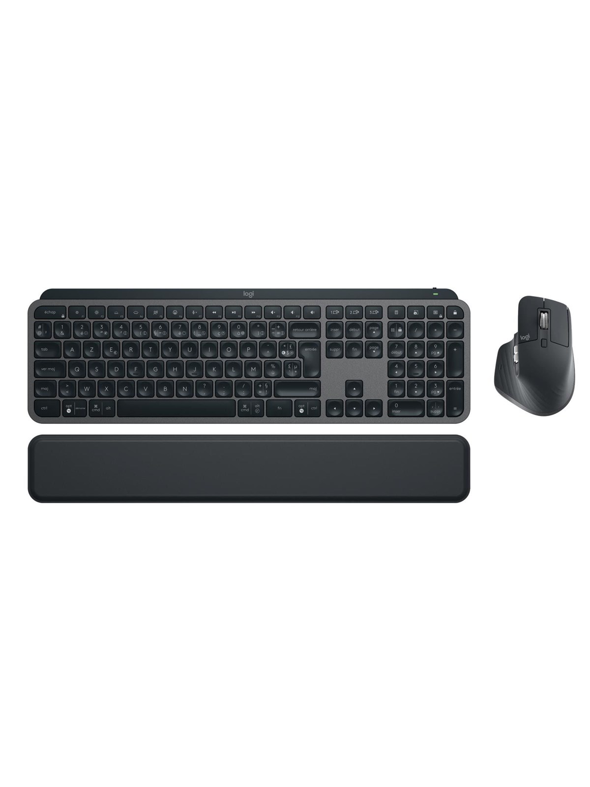 Logitech MX Keys Combo For Business Gen 2 (FR) - Tastatur & Maus Set - Full-Size - Französisch - Schwarz