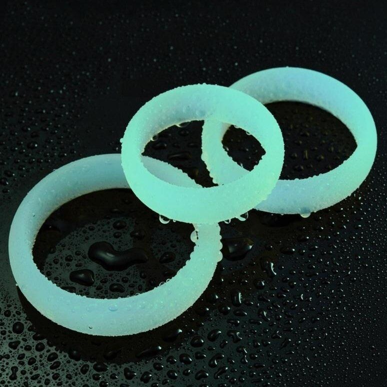 FUKR Lot de 3 Cockrings phosphorescents Lumiring