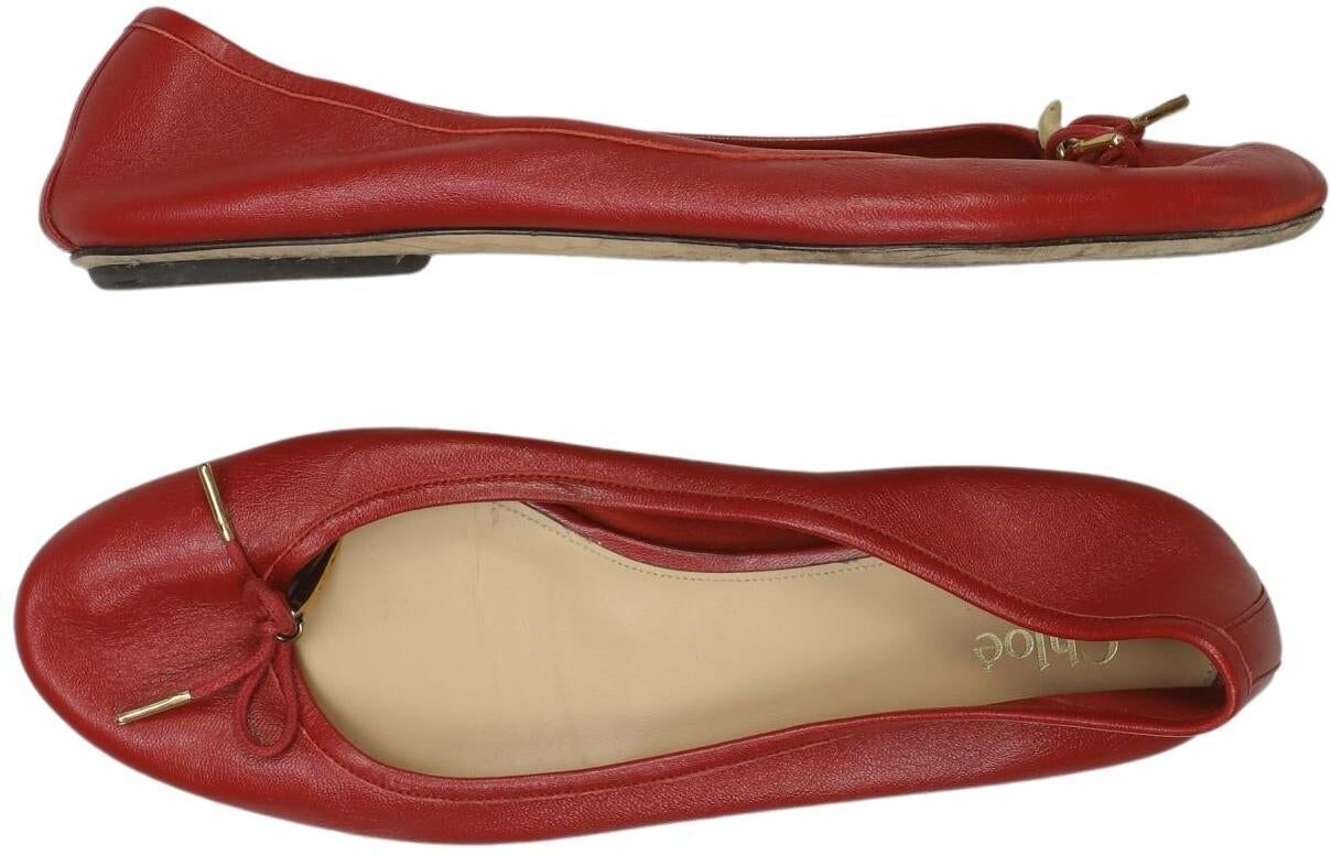 Chloe Damen Ballerina, Rot, Gr. EU 39.5, kein / Etikett - Second Hand
