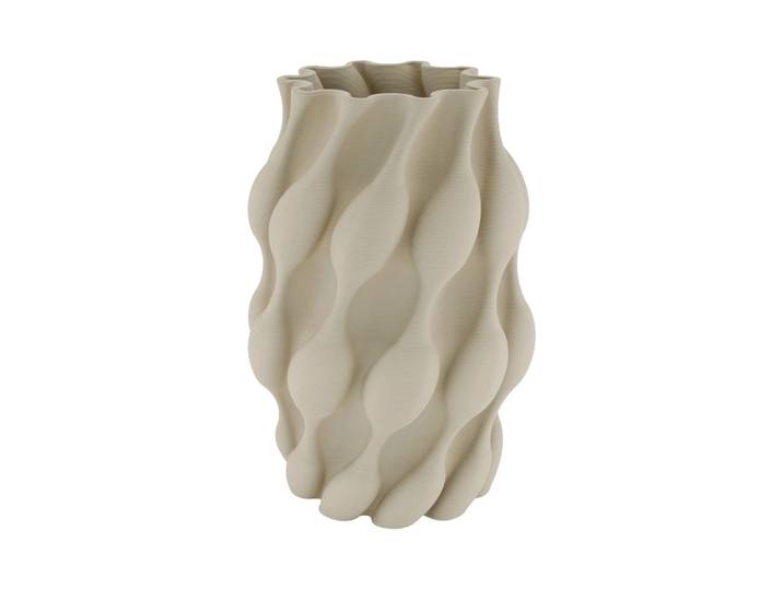 Vase 3D-Keramik, Taupe, H:28 cm Decofinder