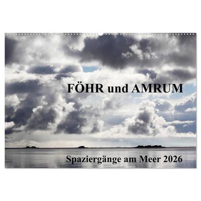 Föhr und Amrum - Spaziergänge am Meer (Wandkalender 2026 DIN A2 quer), CALVENDO Monatskalender