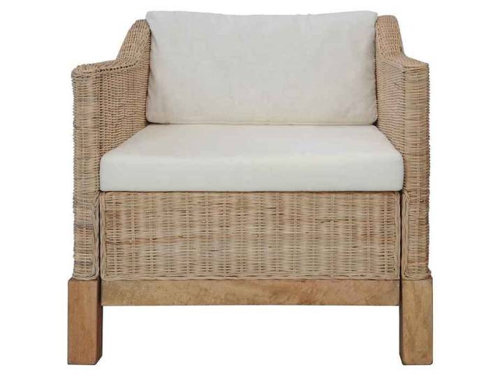 “Winter Sale TOP Fauteuil Chaise de relaxation Brun - Fauteuil avec coussins Rotin naturel PRO96670
