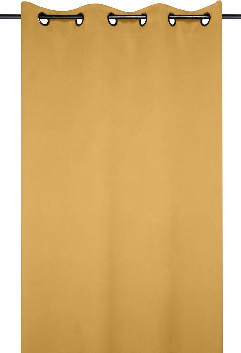 Notte verduisterend gordijn - Mosterd - 135 x 250 cm