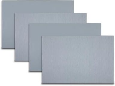 Dainty Home Ridges Premium Vegan Leather Reversible 2 Pattern Rectangular Placemat Set Of 4