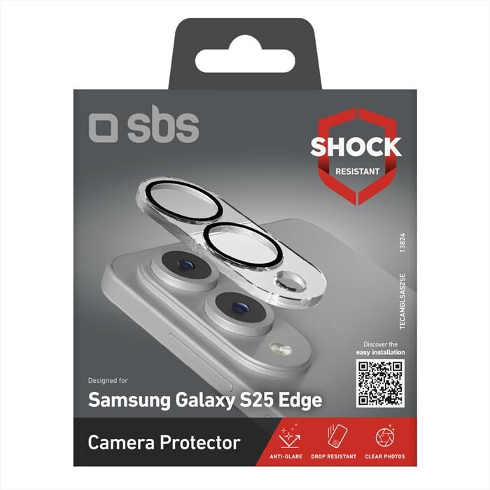 SBS Camera Glass Per Samsung S25 Edge-trasparente