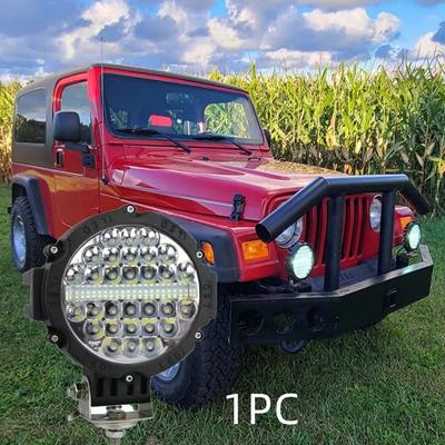 Inspired Living 7 Inch LED Off Road Driving Lights Waterproof Round Work Light Pods For Trucks, Jeeps & ATVs 1pc Black
