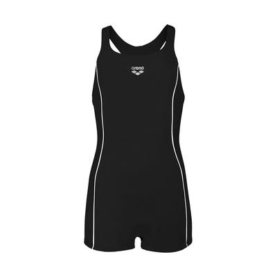 Badeanzug ARENA "G FINDING JR R", Mädchen, Gr. 140, N-Gr, schwarz, Polyester, unifarben, Badeanzüge Badeanzug, mit chlorresistentem Material, mit UV-Schutz UPF50+