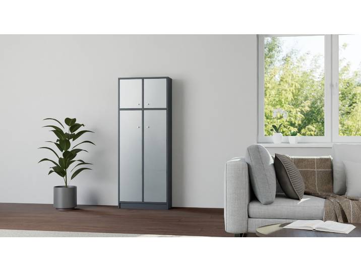 Maßgefertigte Vitrine Premium Dekore Schwarz
