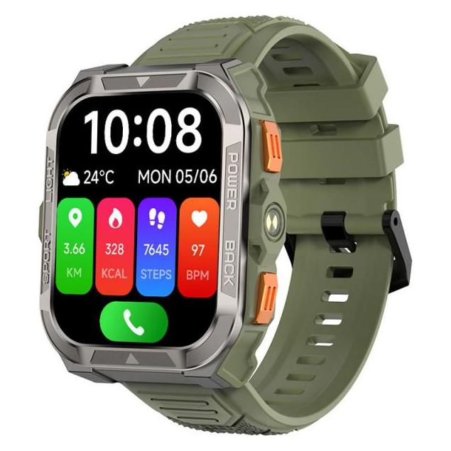 Blackview W80 Pro (Montre connectée - 1.91" - Position GPS précise) Vert (Grün, ohne SIM) (W80PROGREEN)
