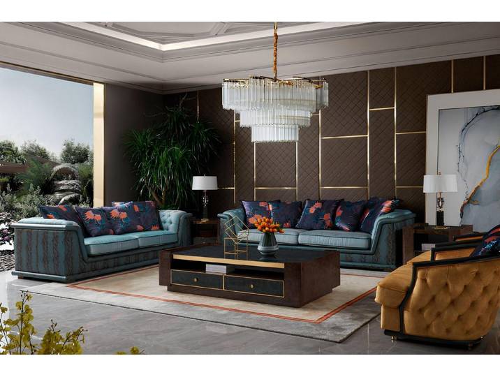 Xlmoebel Polstergarnitur Moderne Ledercouch in elegantem Design und hochwertiger Verarbeitung, (Polstergarnitur, 4-tlg., Sofagarnitur 3+2+1 Sitzer + Couchtisch), Hergestellt in Europa